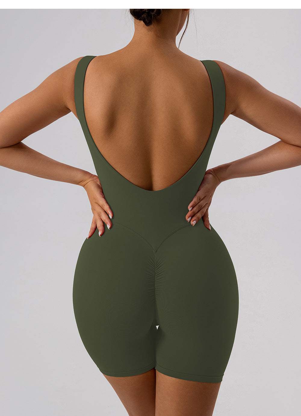 Doublecrown collections hollowed-out yoga bodysuit yoga