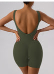 Doublecrown collections hollowed-out yoga bodysuit yoga