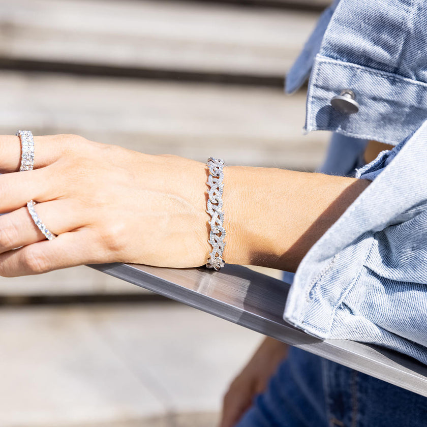 S925 Moissanite Crown Of Thorns Chain Or Bracelet