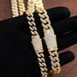 Solid Gold Diamond Cuban Bracelet