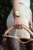 Trendy Crumpled Foil Cuff Bracelet