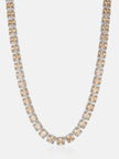 10mm S925 Square Gem Moissanite Clustered Tennis Chain