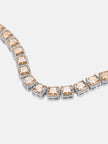 10mm S925 Square Gem Moissanite Clustered Tennis Chain