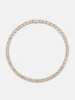10mm S925 Square Gem Moissanite Clustered Tennis Chain