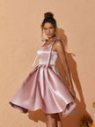 Demi Satin Pleated Dress