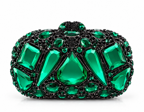 Big Stones Evening Purse Bags Rhinestone Wedding Gems Clutch Bag