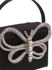 Fia Crystal Butterfly Clutch In Black