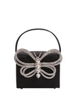 Fia Crystal Butterfly Clutch In Black