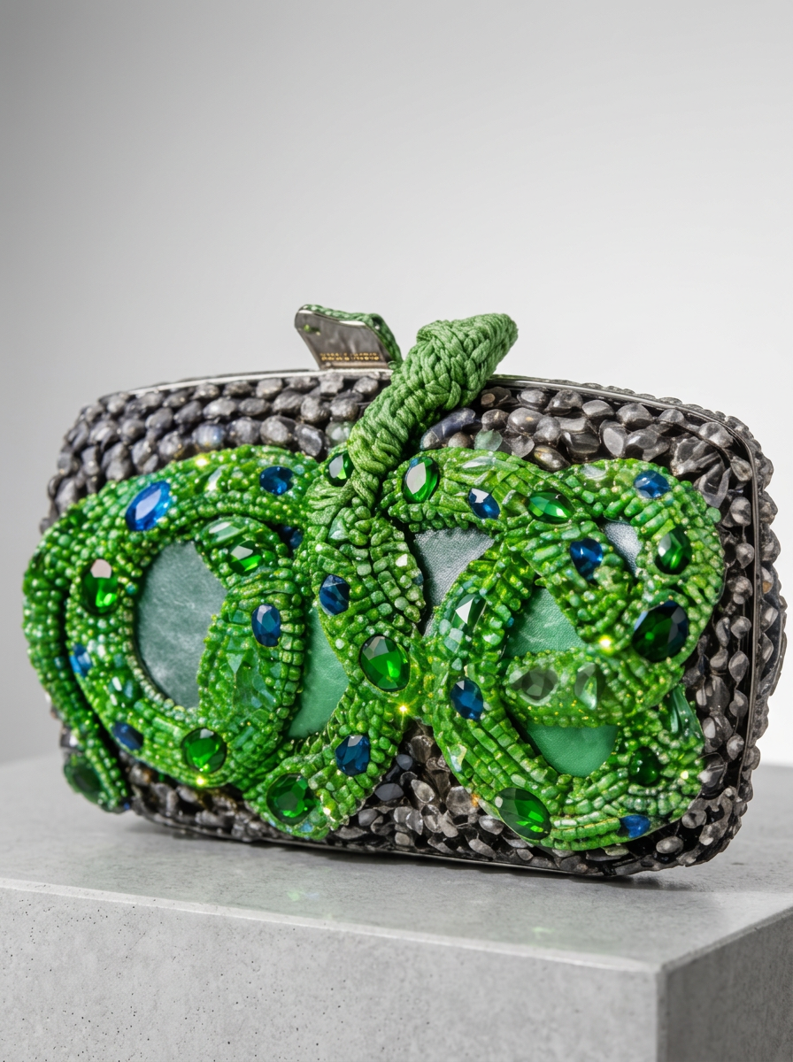Oma Snake Shaped Rhinestone Evening Clutch Bags Boutique Gorgeous Crystal Metal Clutch Purses And Handbags Wedding Party
