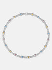 Moissanite Multi Gemstone Evil Eye Eternity Chain