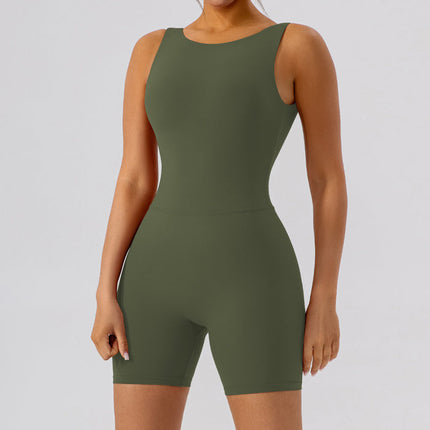 Doublecrown collections hollowed-out yoga bodysuit yoga