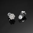 Solid Gold Moissanite Cluster Hexagon Earrings